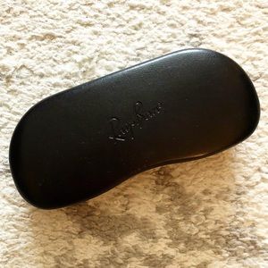 Classic black leather Ray Ban sunglasses case